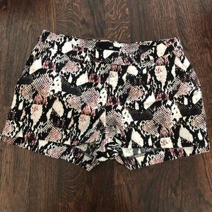 H&M Snakeskin (pink/black) Shorts, Size 6